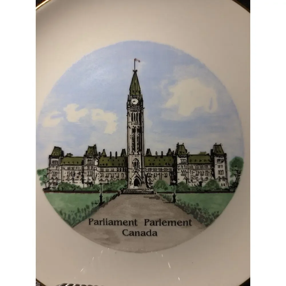 Parliament Parlement Canada Souvenir Plate 8